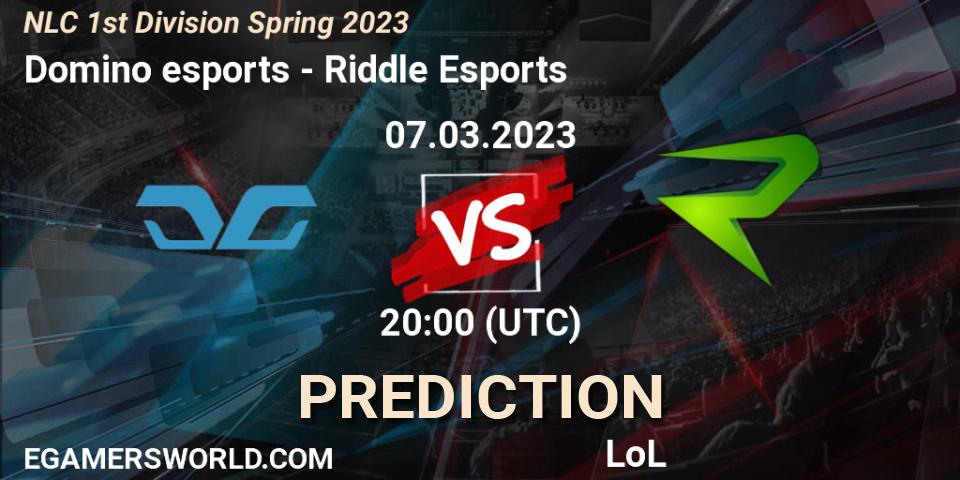 Domino esports vs Riddle Esports: Match Prediction. 08.02.23, LoL, NLC 1st Division Spring 2023