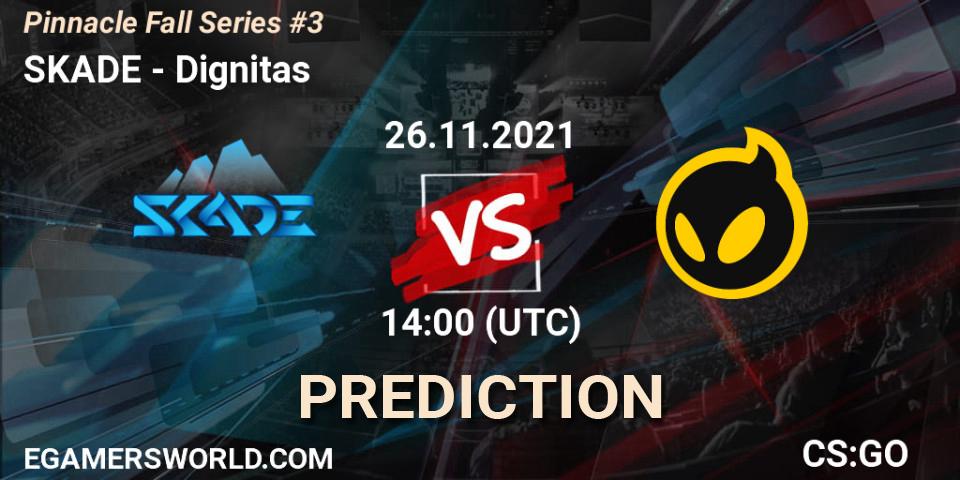 SKADE vs Dignitas: Match Prediction. 26.11.2021 at 14:00, Counter-Strike (CS2), Pinnacle Fall Series #3