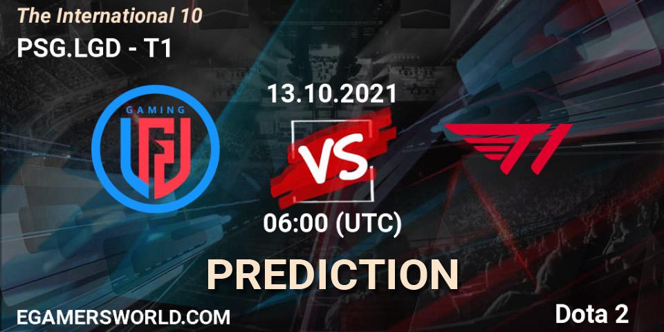 PSG.LGD vs T1: Match Prediction. 13.10.2021 at 07:27, Dota 2, The Internationa 2021