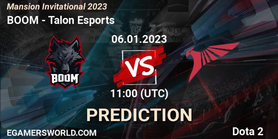 BOOM vs Talon Esports: Match Prediction. 07.01.23, Dota 2, Mansion Invitational 2023