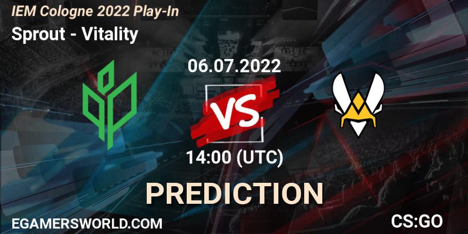 Sprout vs Vitality: Match Prediction. 06.07.2022 at 14:00, Counter-Strike (CS2), IEM Cologne 2022 Play-In