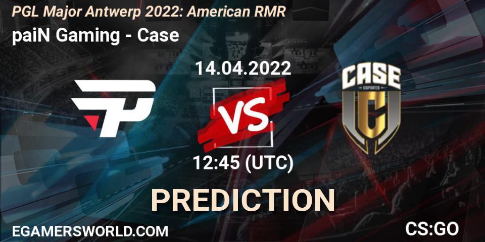paiN Gaming vs Case: Match Prediction. 14.04.2022 at 11:30, Counter-Strike (CS2), PGL Major Antwerp 2022: American RMR