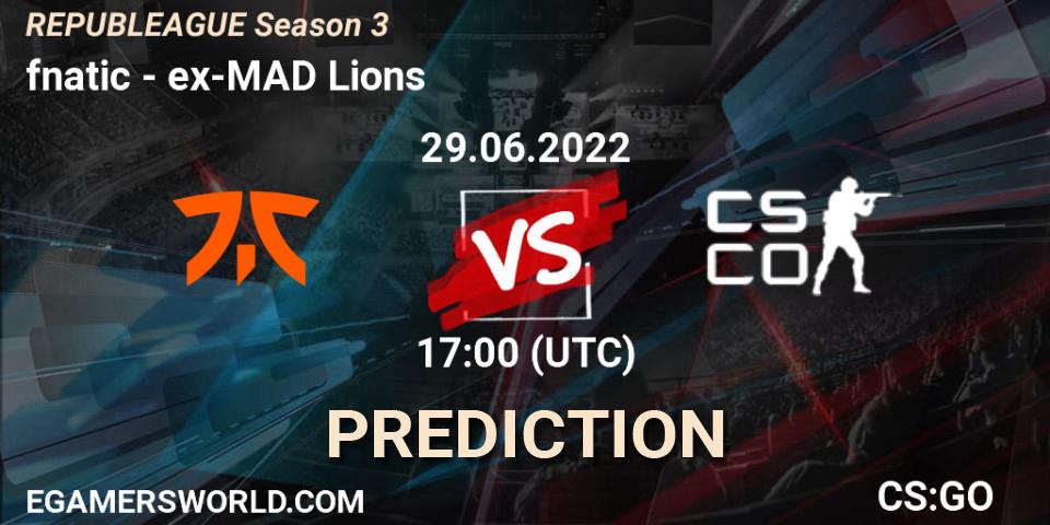 fnatic vs ex-MAD Lions: Match Prediction. 29.06.2022 at 17:00, Counter-Strike (CS2), REPUBLEAGUE Season 3