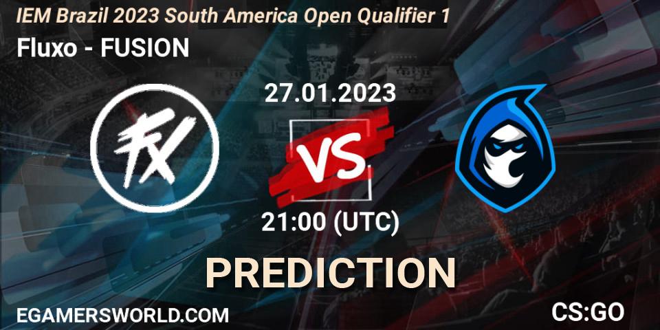 Fluxo vs FUSION: Match Prediction. 27.01.2023 at 21:10, Counter-Strike (CS2), IEM Brazil Rio 2023 South America Open Qualifier 1