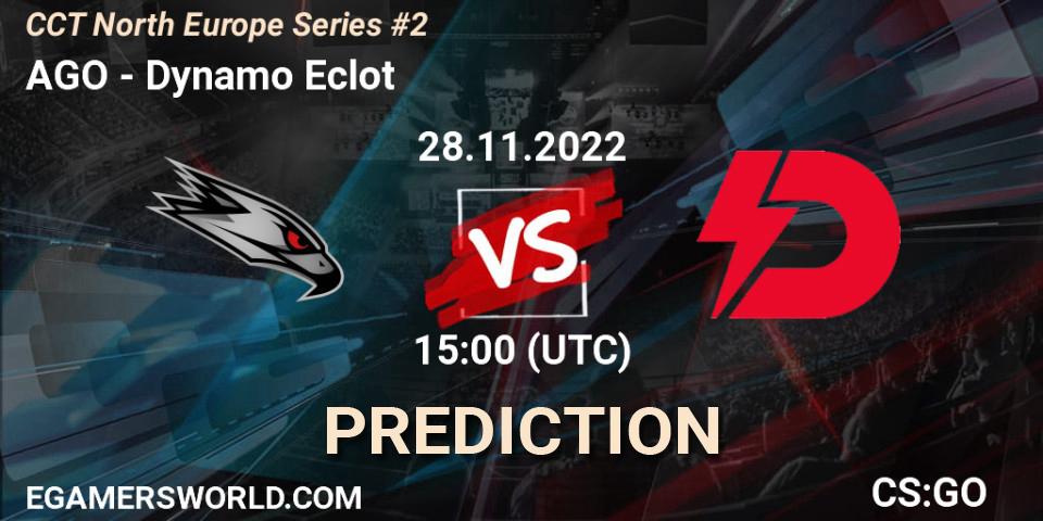 AGO vs Dynamo Eclot: Match Prediction. 28.11.2022 at 15:15, Counter-Strike (CS2), CCT North Europe Series #2