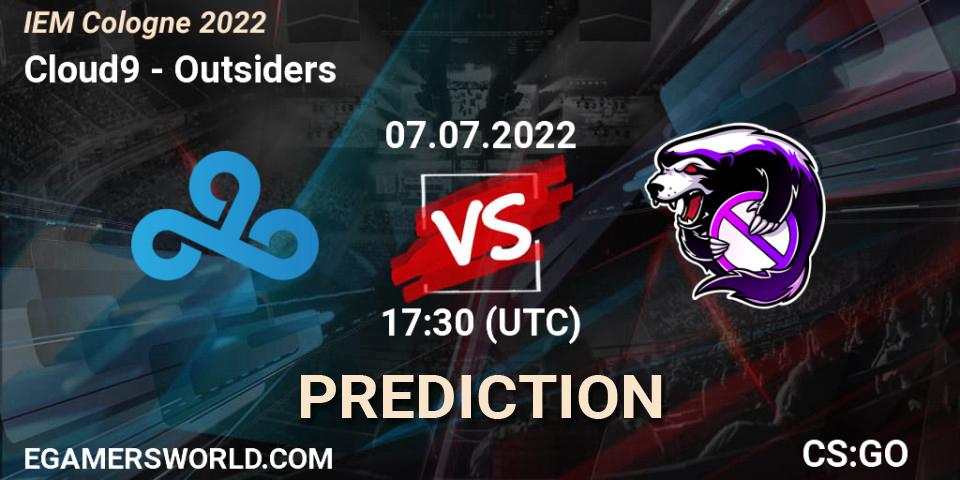 Cloud9 vs Outsiders: Match Prediction. 07.07.2022 at 18:00, Counter-Strike (CS2), IEM Cologne 2022