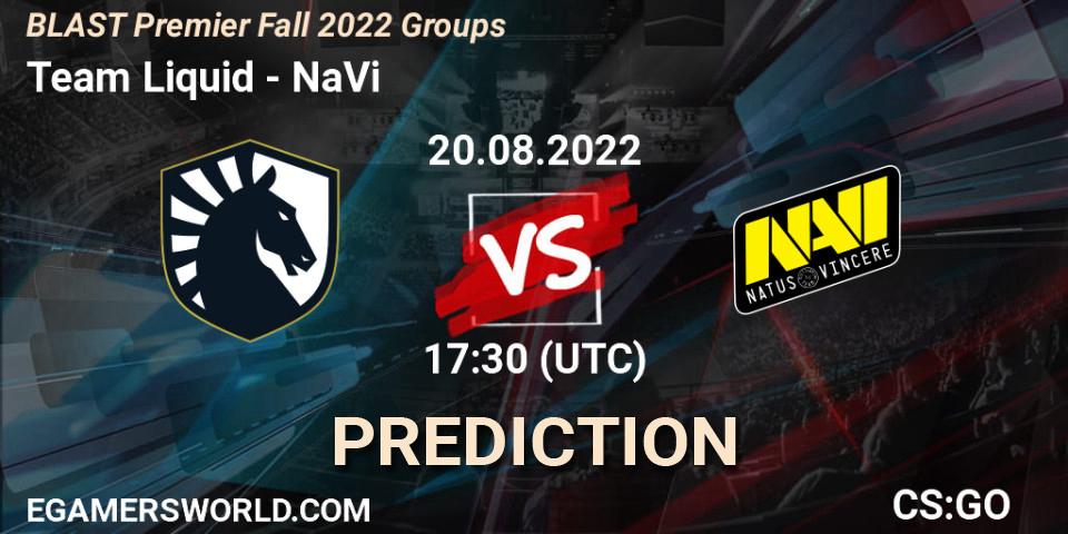 Team Liquid vs NaVi: Match Prediction. 20.08.2022 at 17:45, Counter-Strike (CS2), BLAST Premier Fall 2022 Groups