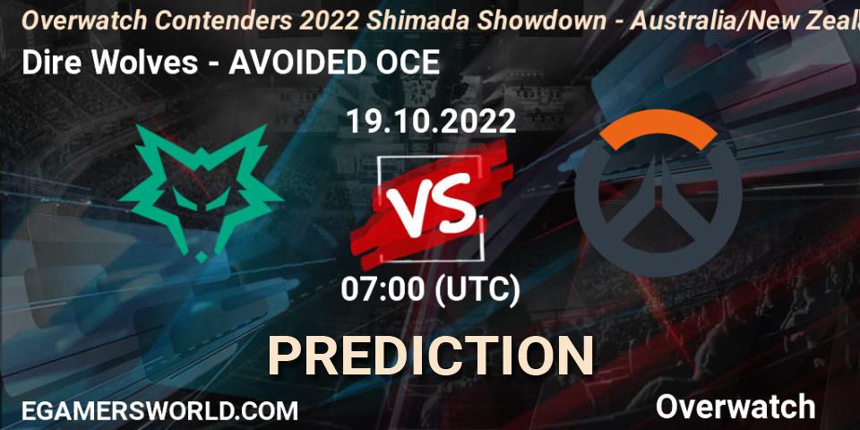 Dire Wolves vs AVOIDED OCE: Match Prediction. 19.10.2022 at 07:00, Overwatch, Overwatch Contenders 2022 Shimada Showdown - Australia/New Zealand - October
