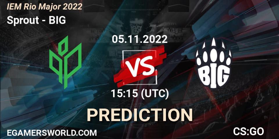 Sprout vs BIG: Match Prediction. 05.11.2022 at 15:15, Counter-Strike (CS2), IEM Rio Major 2022