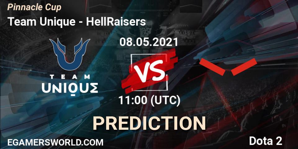 Team Unique vs HellRaisers: Match Prediction. 08.05.2021 at 11:03, Dota 2, Pinnacle Cup 2021 Dota 2
