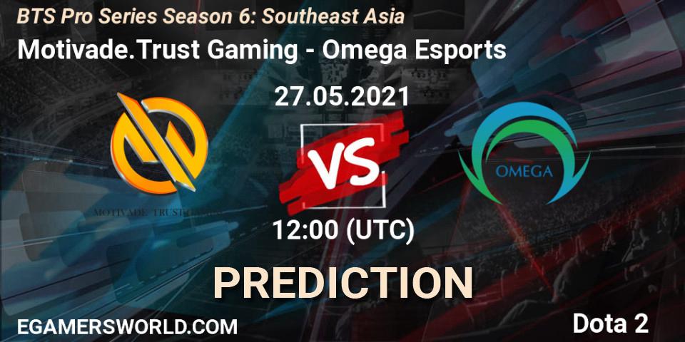 Motivade.Trust Gaming vs Omega Esports: Match Prediction. 27.05.2021 at 12:01, Dota 2, BTS Pro Series Season 6: Southeast Asia