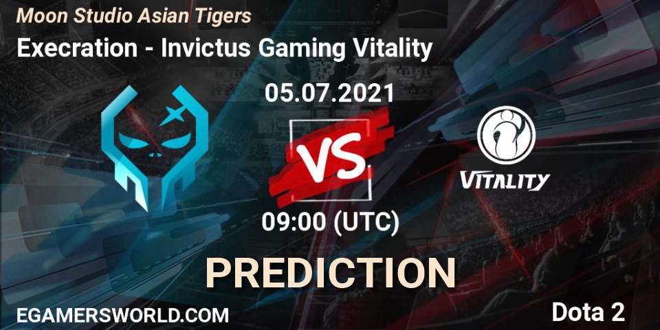 Execration vs Invictus Gaming Vitality: Match Prediction. 05.07.21, Dota 2, Moon Studio Asian Tigers