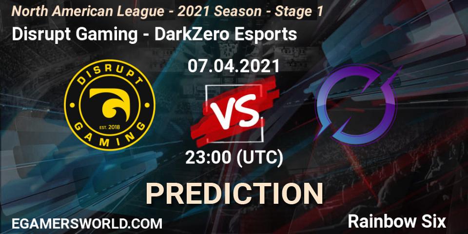 Disrupt Gaming vs DarkZero Esports: Match Prediction. 07.04.2021 at 23:00, Rainbow Six, North American League - 2021 Season - Stage 1