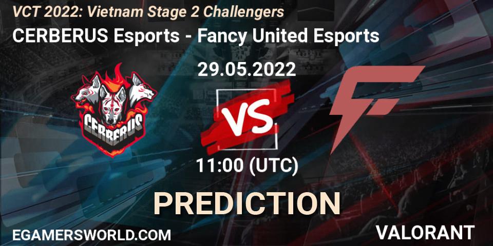 CERBERUS Esports vs Fancy United Esports: Match Prediction. 29.05.2022 at 10:20, VALORANT, VCT 2022: Vietnam Stage 2 Challengers