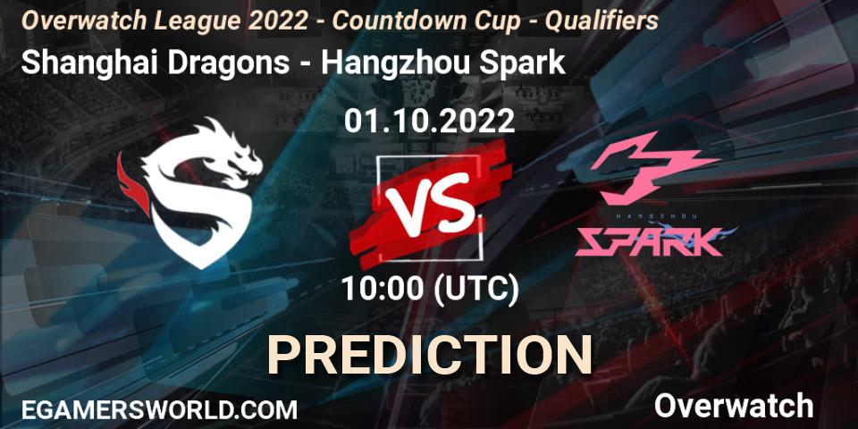 Shanghai Dragons vs Hangzhou Spark: Match Prediction. 01.10.22, Overwatch, Overwatch League 2022 - Countdown Cup - Qualifiers
