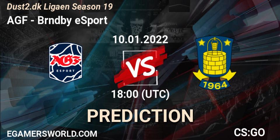 AGF Academy vs Brøndby eSport: Match Prediction. 10.01.2022 at 18:00, Counter-Strike (CS2), Dust2.dk Ligaen Season 19