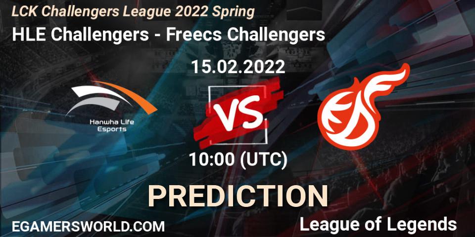 HLE Challengers vs Freecs Challengers: Match Prediction. 15.02.2022 at 10:00, LoL, LCK Challengers League 2022 Spring