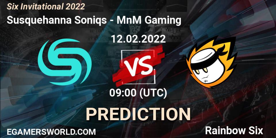 Susquehanna Soniqs vs MnM Gaming: Match Prediction. 12.02.2022 at 09:00, Rainbow Six, Six Invitational 2022