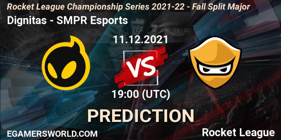Dignitas vs SMPR Esports: Match Prediction. 11.12.2021 at 16:00, Rocket League, RLCS 2021-22 - Fall Split Major