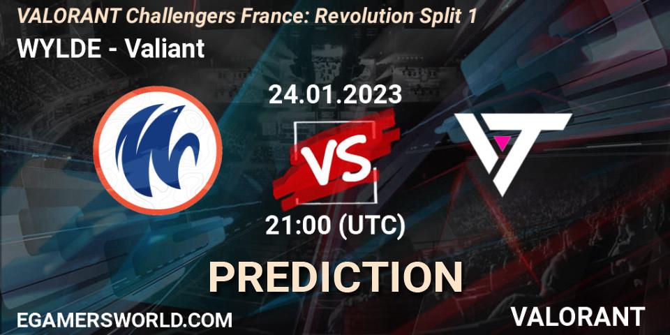 WYLDE vs Valiant: Match Prediction. 24.01.2023 at 21:10, VALORANT, VALORANT Challengers 2023 France: Revolution Split 1