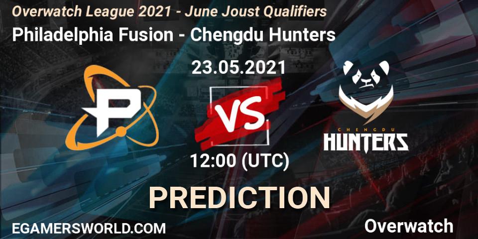 Philadelphia Fusion vs Chengdu Hunters: Match Prediction. 23.05.2021 at 12:00, Overwatch, Overwatch League 2021 - June Joust Qualifiers