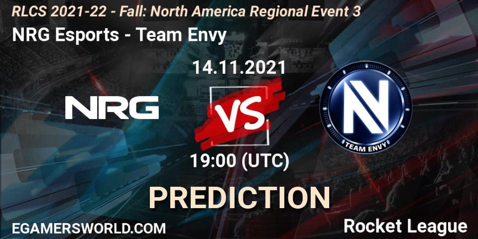 NRG Esports vs Team Envy: Match Prediction. 14.11.21, Rocket League, RLCS 2021-22 - Fall: North America Regional Event 3