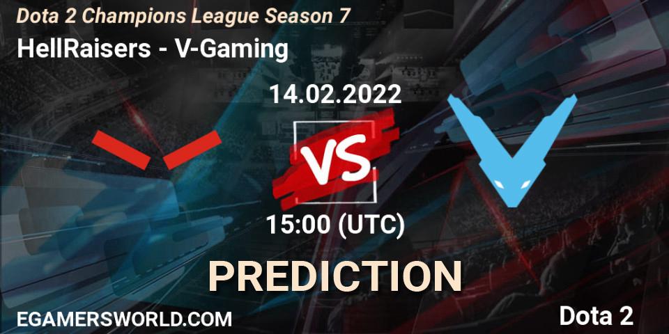 HellRaisers vs V-Gaming: Match Prediction. 14.02.2022 at 15:00, Dota 2, Dota 2 Champions League 2022 Season 7