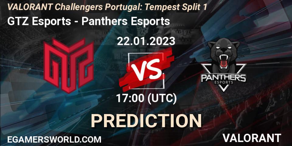 GTZ Esports vs Panthers Esports: Match Prediction. 22.01.2023 at 17:45, VALORANT, VALORANT Challengers 2023 Portugal: Tempest Split 1