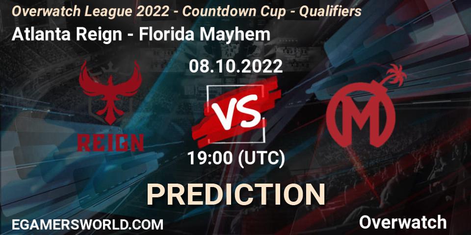 Atlanta Reign vs Florida Mayhem: Match Prediction. 08.10.2022 at 19:00, Overwatch, Overwatch League 2022 - Countdown Cup - Qualifiers