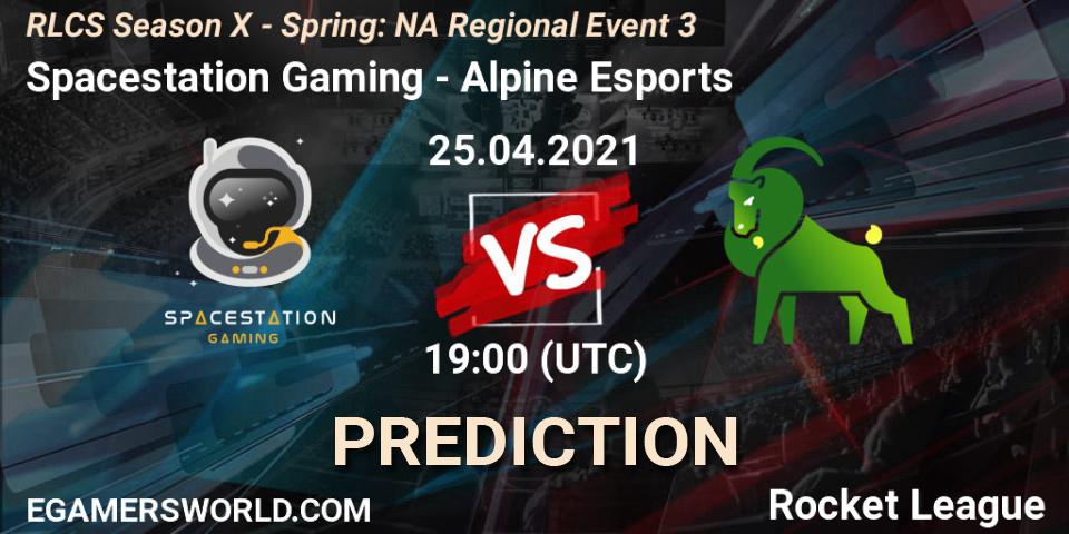 Spacestation Gaming vs Alpine Esports: Match Prediction. 25.04.2021 at 19:00, Rocket League, RLCS Season X - Spring: NA Regional Event 3