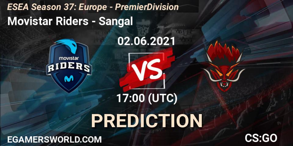 Movistar Riders vs Sangal: Match Prediction. 02.06.2021 at 17:00, Counter-Strike (CS2), ESEA Season 37: Europe - Premier Division
