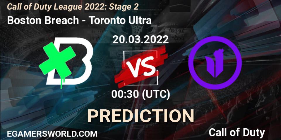 Boston Breach vs Toronto Ultra: Match Prediction. 19.03.22, Call of Duty, Call of Duty League 2022: Stage 2