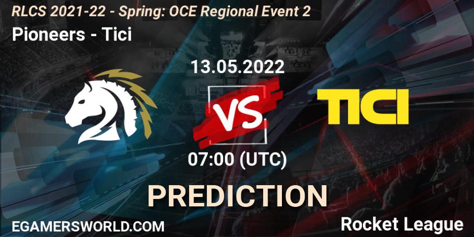 Pioneers vs Tici: Match Prediction. 13.05.2022 at 07:00, Rocket League, RLCS 2021-22 - Spring: OCE Regional Event 2