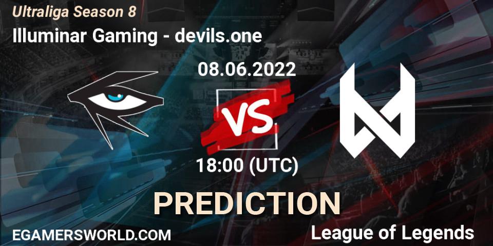 Illuminar Gaming vs devils.one: Match Prediction. 08.06.2022 at 19:00, LoL, Ultraliga Season 8