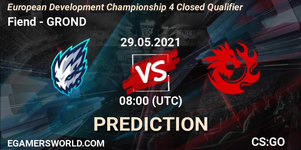 Fiend vs GROND: Match Prediction. 29.05.2021 at 08:00, Counter-Strike (CS2), European Development Championship 4 Closed Qualifier