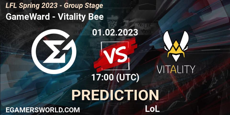 GameWard vs Vitality Bee: Match Prediction. 01.02.23, LoL, LFL Spring 2023 - Group Stage