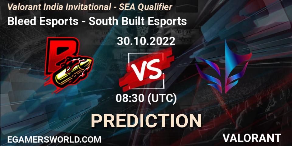 Bleed Esports vs South Built Esports: Match Prediction. 30.10.2022 at 09:15, VALORANT, Valorant India Invitational - SEA Qualifier