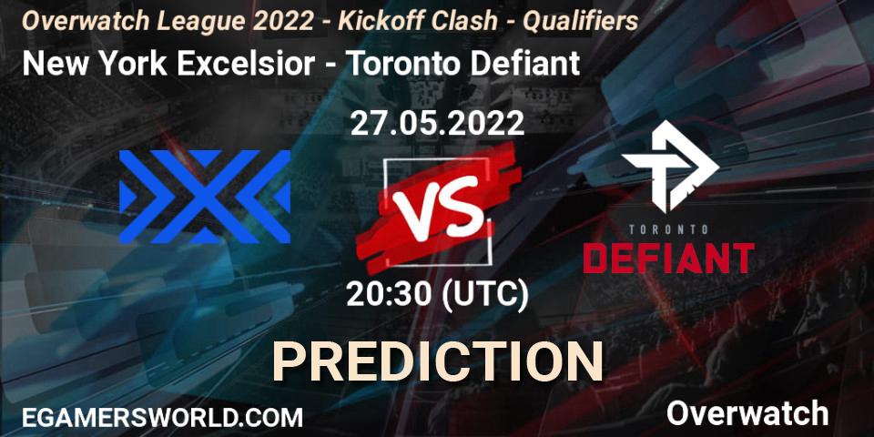 New York Excelsior vs Toronto Defiant: Match Prediction. 27.05.2022 at 20:30, Overwatch, Overwatch League 2022 - Kickoff Clash - Qualifiers
