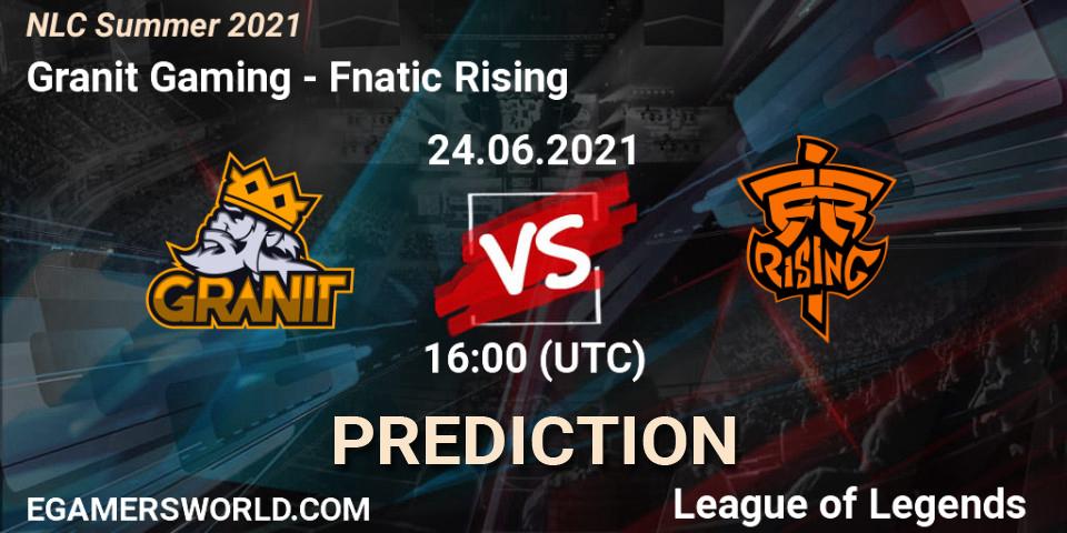 Granit Gaming vs Fnatic Rising: Match Prediction. 24.06.2021 at 16:00, LoL, NLC Summer 2021