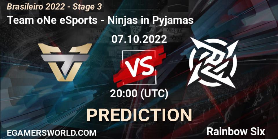 Team oNe eSports vs Ninjas in Pyjamas: Match Prediction. 07.10.22, Rainbow Six, Brasileirão 2022 - Stage 3