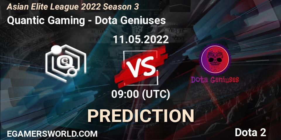 Quantic Gaming vs Dota Geniuses: Match Prediction. 11.05.2022 at 09:05, Dota 2, Asian Elite League 2022 Season 3