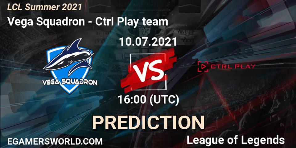 Vega Squadron vs Ctrl Play team: Match Prediction. 10.07.2021 at 16:00, LoL, LCL Summer 2021