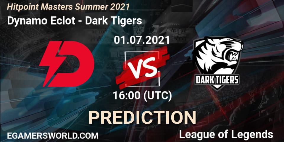 Dynamo Eclot vs Dark Tigers: Match Prediction. 01.07.2021 at 16:00, LoL, Hitpoint Masters Summer 2021