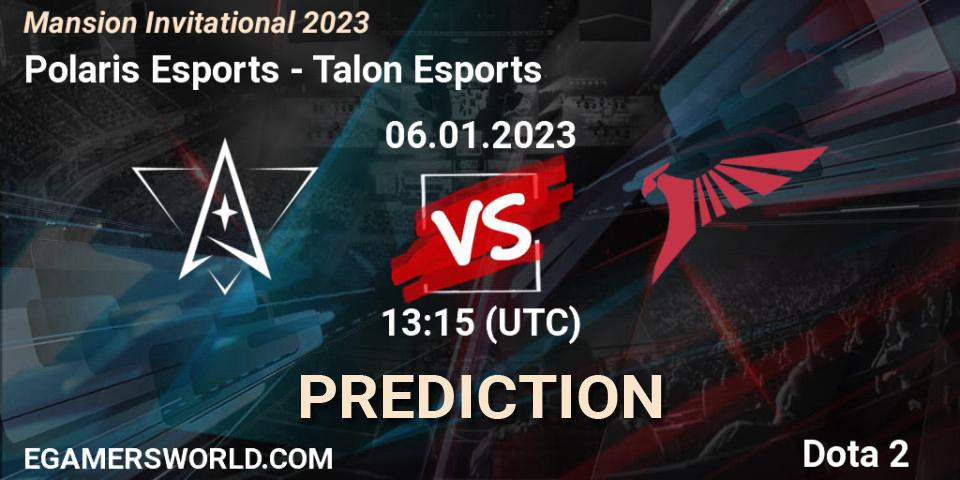 Polaris Esports vs Talon Esports: Match Prediction. 07.01.2023 at 09:00, Dota 2, Mansion Invitational 2023