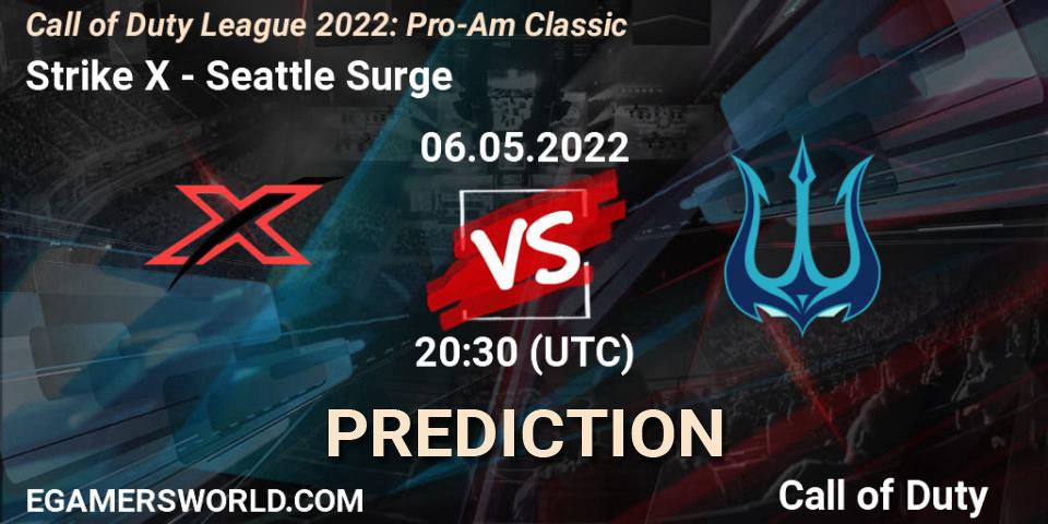 Strike X vs Seattle Surge: Match Prediction. 06.05.2022 at 20:30, Call of Duty, Call of Duty League 2022: Pro-Am Classic