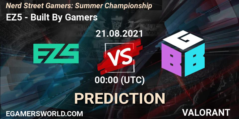 EZ5 vs Built By Gamers: Match Prediction. 21.08.2021 at 00:00, VALORANT, Nerd Street Gamers: Summer Championship