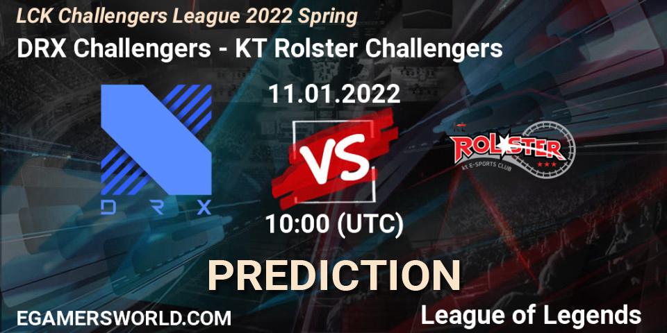 DRX Challengers vs KT Rolster Challengers: Match Prediction. 11.01.2022 at 10:00, LoL, LCK Challengers League 2022 Spring
