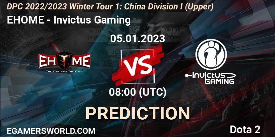 EHOME vs Invictus Gaming: Match Prediction. 05.01.23, Dota 2, DPC 2022/2023 Winter Tour 1: CN Division I (Upper)