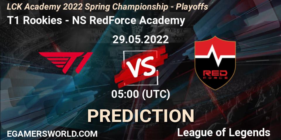 T1 Rookies vs Nongshim RedForce Academy: Match Prediction. 29.05.2022 at 07:00, LoL, LCK Academy 2022 Spring Championship - Playoffs