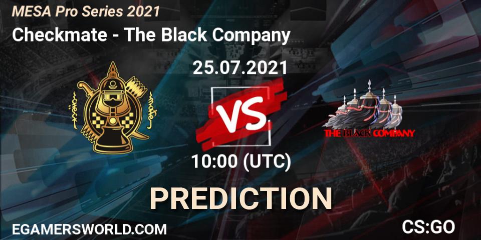 Checkmate vs The Black Company: Match Prediction. 25.07.2021 at 12:00, Counter-Strike (CS2), MESA Pro Series 2021
